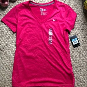 Pink nike workout top
